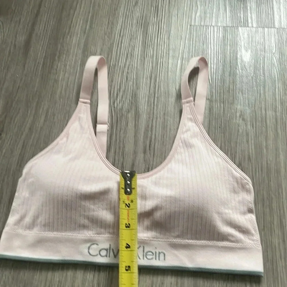 CALVIN KLEIN PINK SPORT RIBBED SEANLESS BRA ADJUSTABLE STRAPS SIZE M - Picture 11 of 12